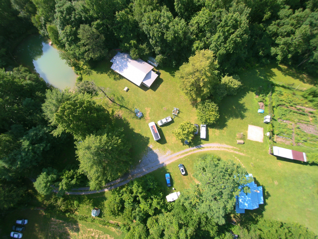 Teen Adventure base camp - aerial view