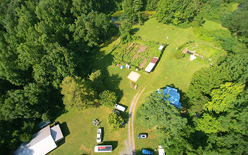 Teen Adventure base camp - aerial view