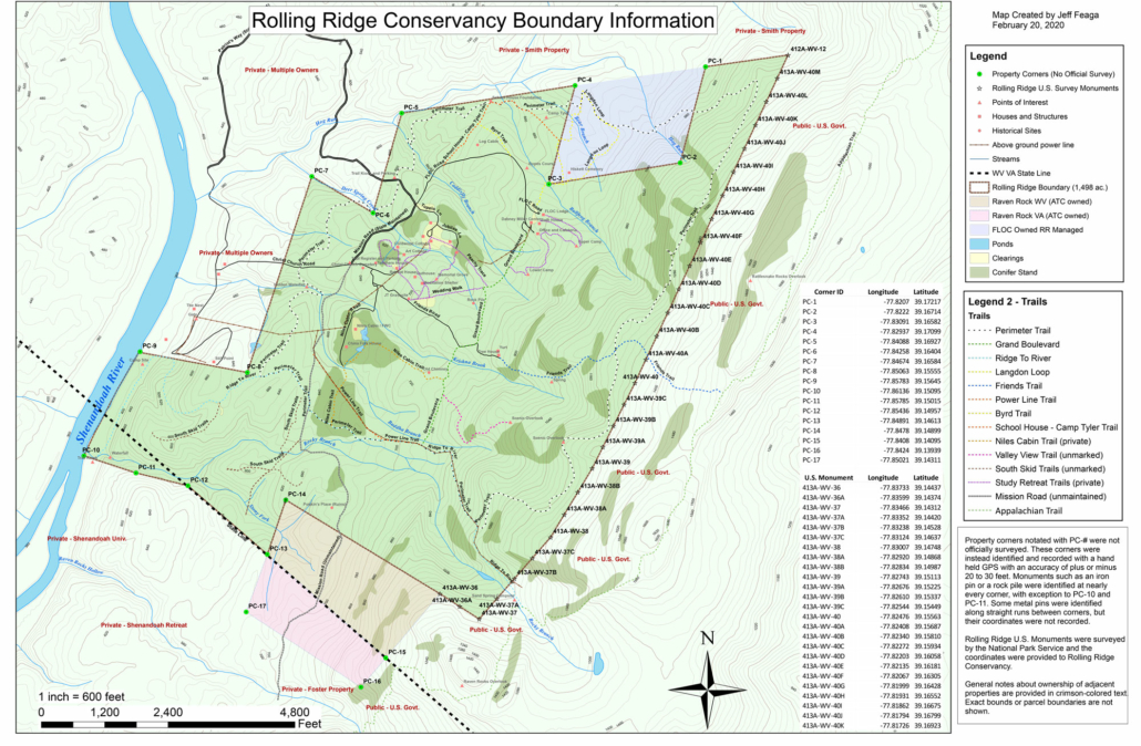 Rolling Ridge Conservancy Map